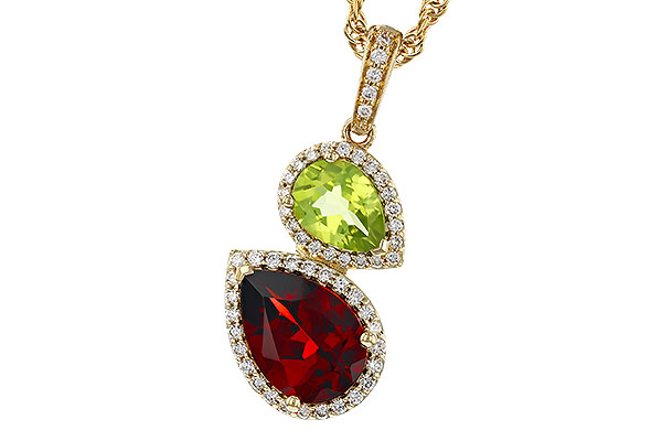 L311-17587: NECKLACE 2.74 SEMI-PREC (GAR,PER) 2.95 TGW