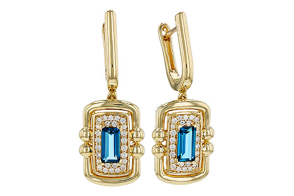 L312-00323: EARR .82 TW LONDON BLUE TOPAZ 1.00 TGW (6x3MM LBT)