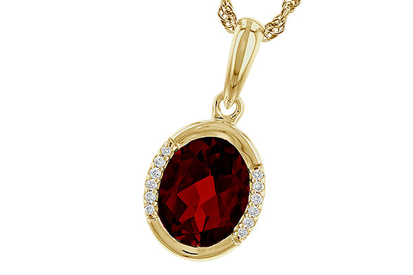 L312-01232: NECKLACE 2.02 TW GARNET 2.05 TGW (9x7 GAR)