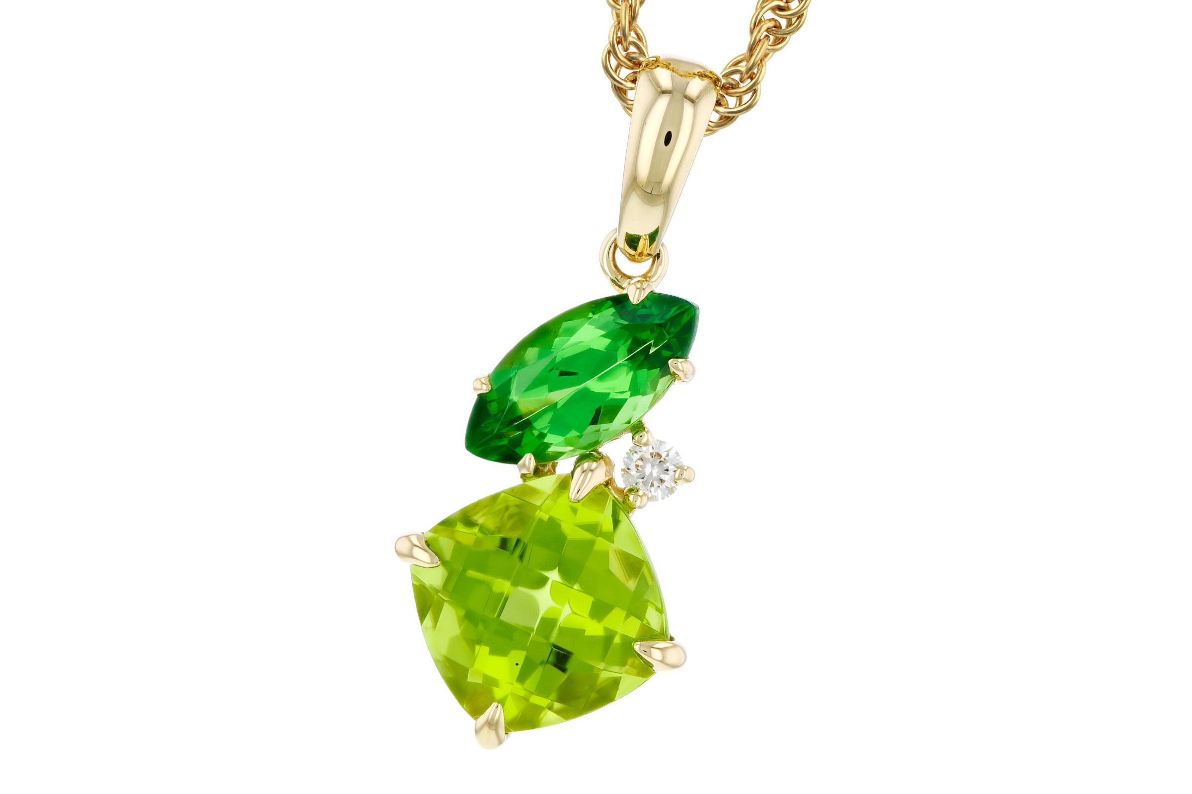 L312-03023: NECKLACE 1.97 TW SEMI-PREC (PER,TSAV) 2.00 TGW