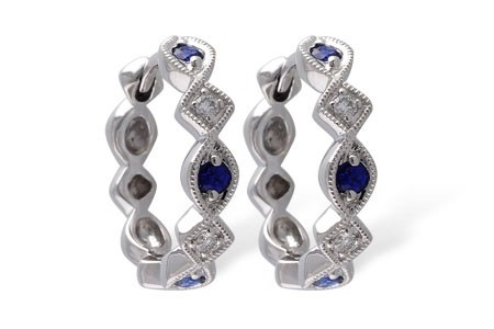 M037-45732: EARRINGS .20 SAPP .25 TGW