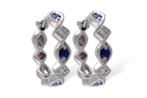 M037-45732: EARRINGS .20 SAPP .25 TGW