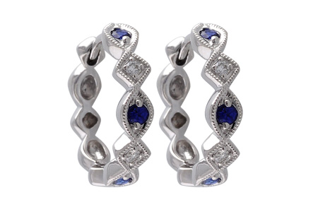 M037-45732: EARRINGS .20 SAPP .25 TGW