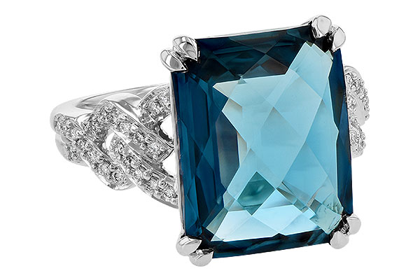 M226-54887: LDS RG 9.40 LONDON BLUE TOPAZ 9.60 TGW