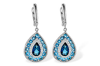 M226-58523: EARR 3.15 TW BLUE TOPAZ 3.32 TGW