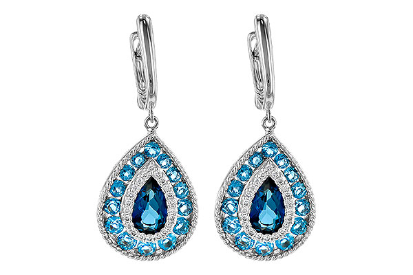 M226-58523: EARR 3.15 TW BLUE TOPAZ 3.32 TGW