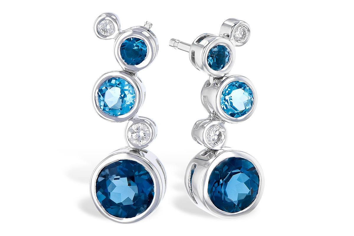 M309-33987: EARR 2.27 BLUE TOPAZ 2.40 TGW