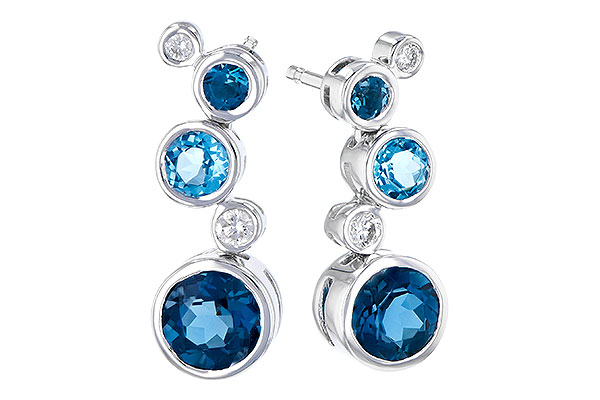 M309-33987: EARR 2.27 BLUE TOPAZ 2.40 TGW