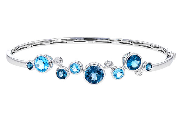 M310-18487: BANGLE 3.95 TW BLUE TOPAZ 4.06 TGW