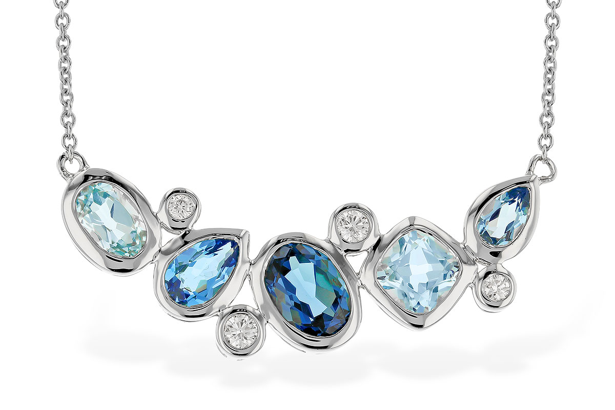 M310-23923: NECK 2.57 BLUE TOPAZ TW 2.72 TGW (18")
