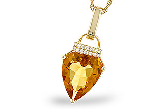 M310-24896: NECKLACE 3.12 CITRINE 3.18 TGW (12x10MM CIT)