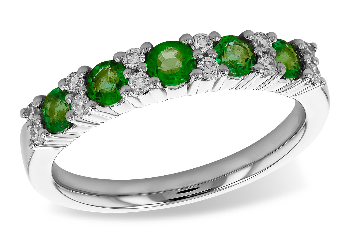 M310-25796: LDS WED RG .55 EMERALD .72 TGW