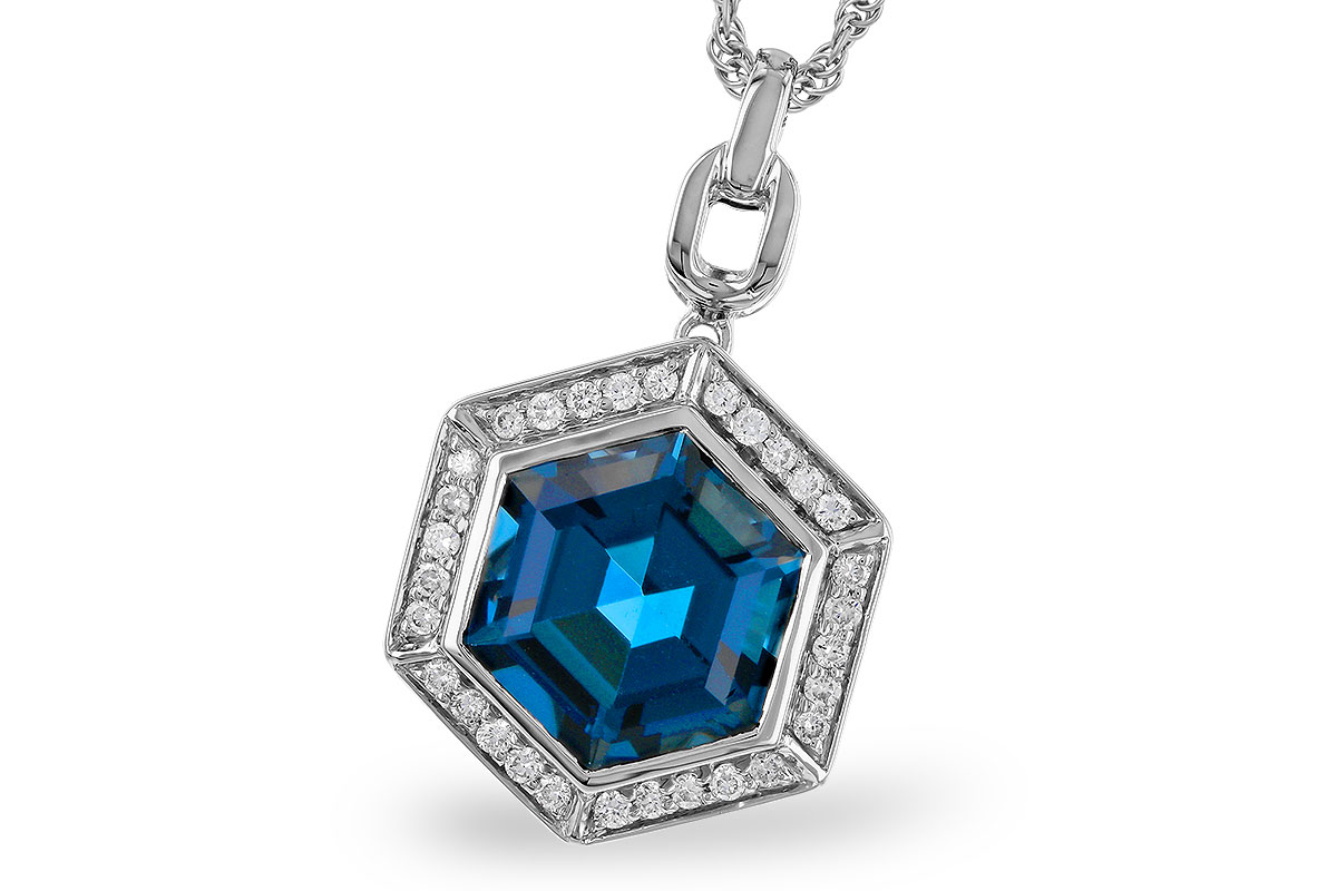 M311-11232: NECK 3.40 LONDON BLUE TOPAZ 3.55 TGW (9MM LBT)