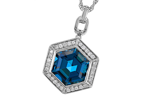 M311-11232: NECK 3.40 LONDON BLUE TOPAZ 3.55 TGW (9MM LBT)