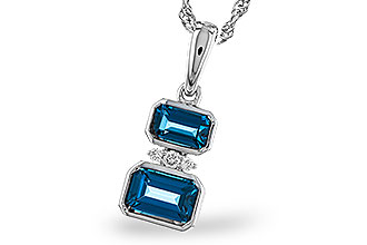 M311-11241: NECK .95 TW LONDON BLUE TOPAZ .98 TGW