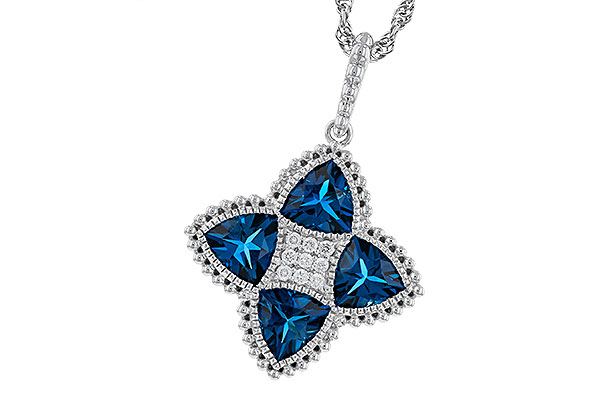 M311-13923: NECKLACE 2.79 LONDON BLUE TOPAZ 2.85 TGW