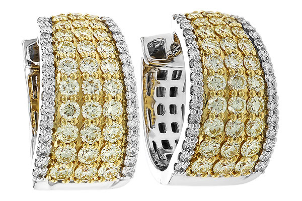 M311-13987: EARRINGS 1.52 YELLOW DIAS 1.96 TW