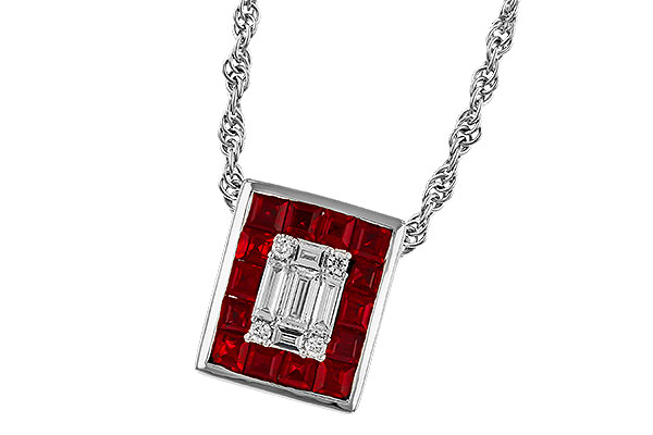 M311-16687: NECKLACE .82 RUBY TW 1.00 TGW