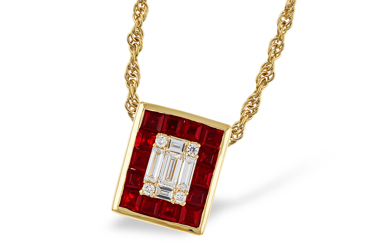M311-16687: NECKLACE .82 RUBY TW 1.00 TGW