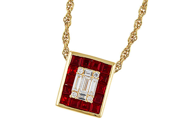 M311-16687: NECKLACE .82 RUBY TW 1.00 TGW