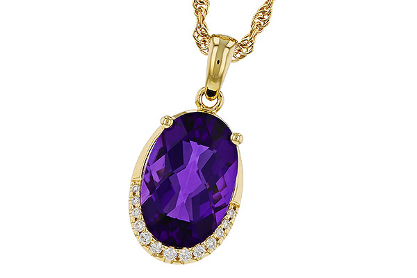 M311-17550: NECKLACE 2.70 AMETHYST 2.76 TGW (12x8MM OV)