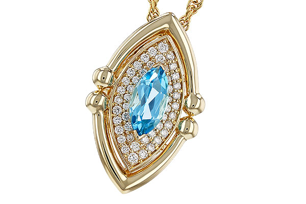 M311-17569: NECKLACE .54 BLUE TOPAZ .70 TGW (8x4MM BT)
