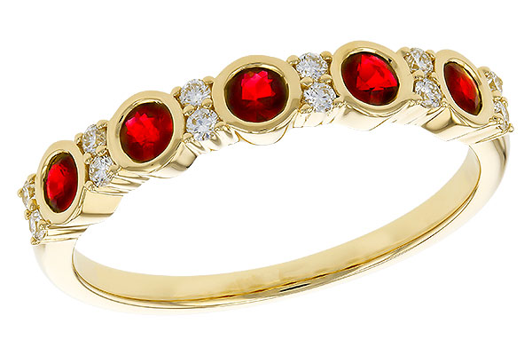 M311-17605: LDS WED RG .33 TW RUBY .45 TGW