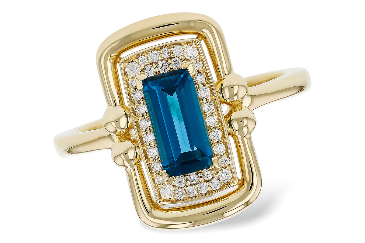 M312-00314: LDS RG .84 LONDON BLUE TOPAZ .96 TGW (8x4MM LBT)