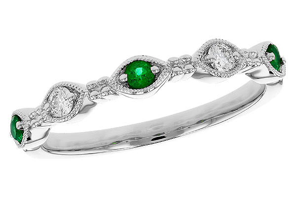 M312-00350: LDS WED RG .10 TW EMERALD .19 TGW