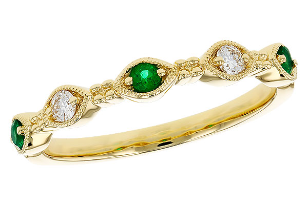 M312-00350: LDS WED RG .10 TW EMERALD .19 TGW