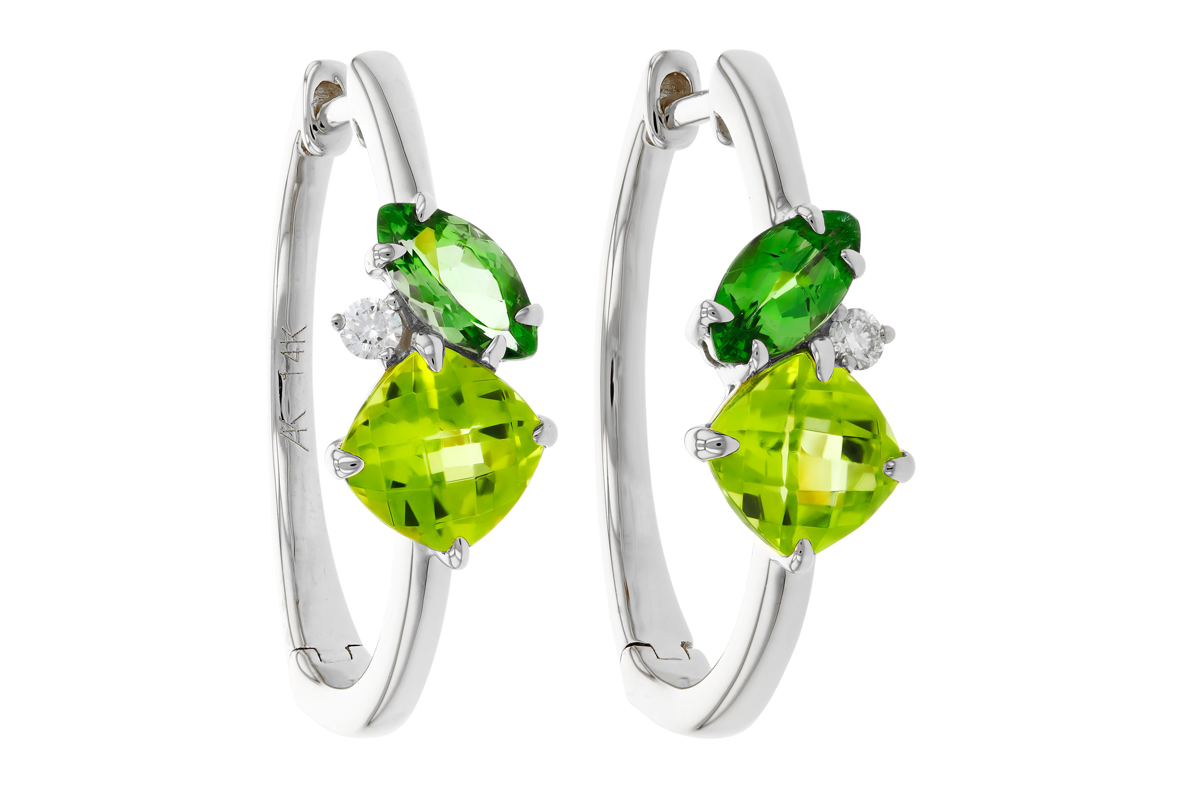 M312-02105: EARRINGS 1.69 TW SEMI-PREC (PER,TSAV) 1.73 TGW
