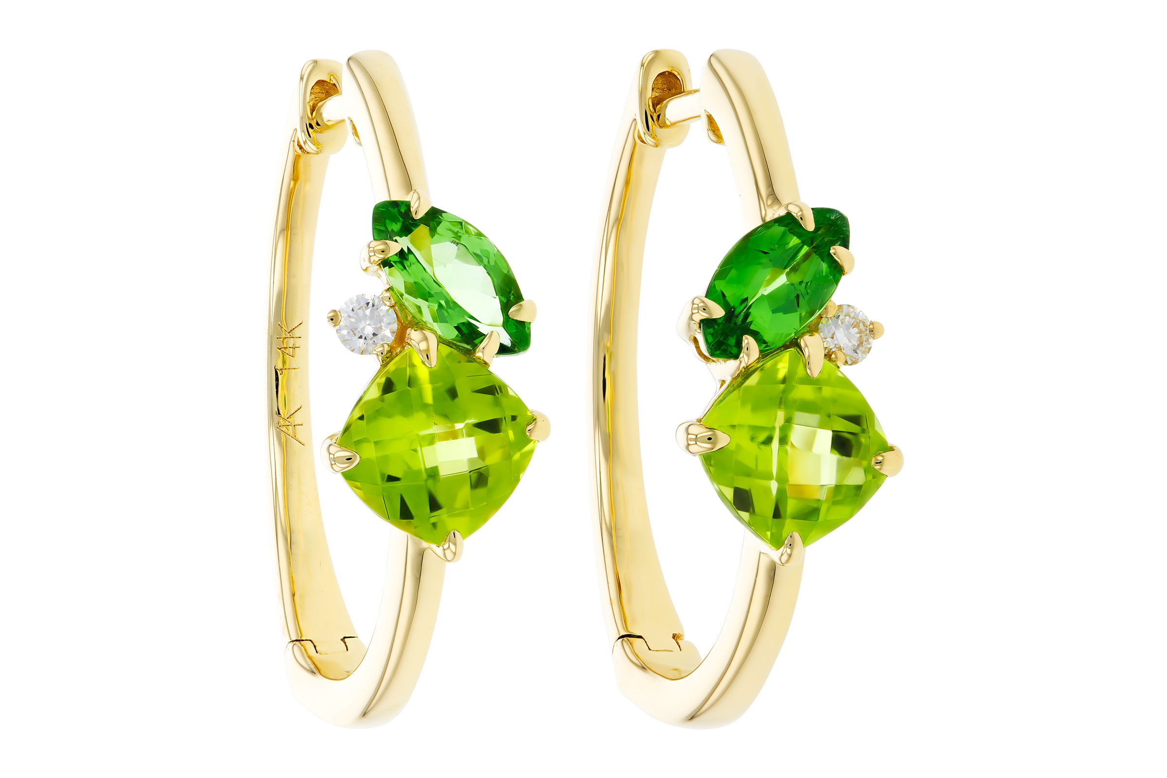 M312-02105: EARRINGS 1.69 TW SEMI-PREC (PER,TSAV) 1.73 TGW