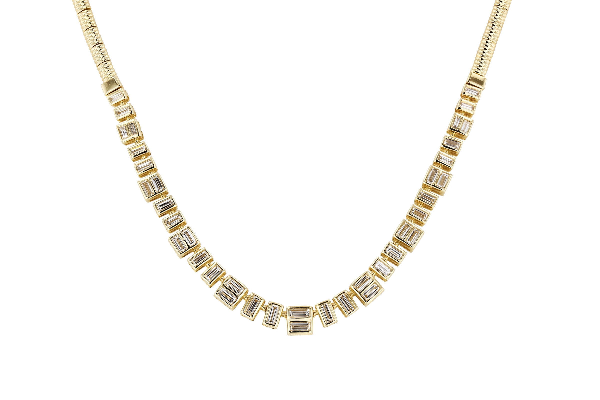 M312-02132: NECKLACE 1.80 TW BAGUETTES (17")
