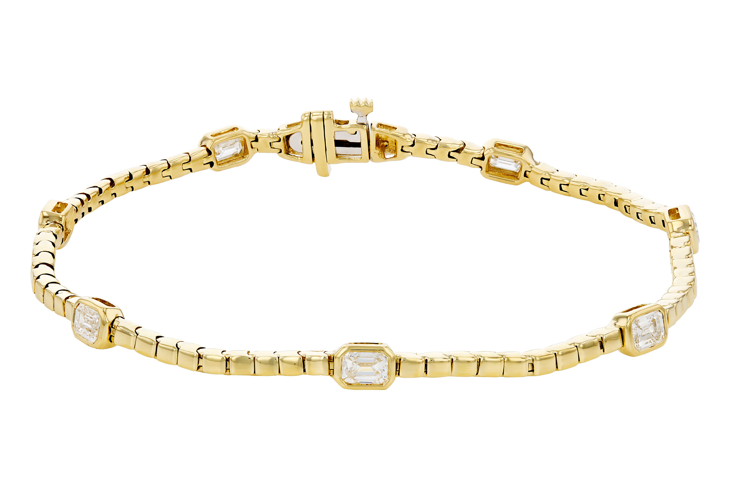 M312-02150: BRACELET 1.32 TW EMERALD CUT DIA (7")