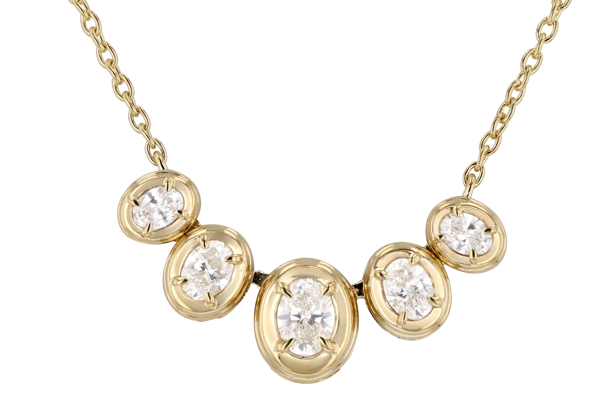 M312-02178: NECKLACE .85 TW OVAL CUT DIA (18")